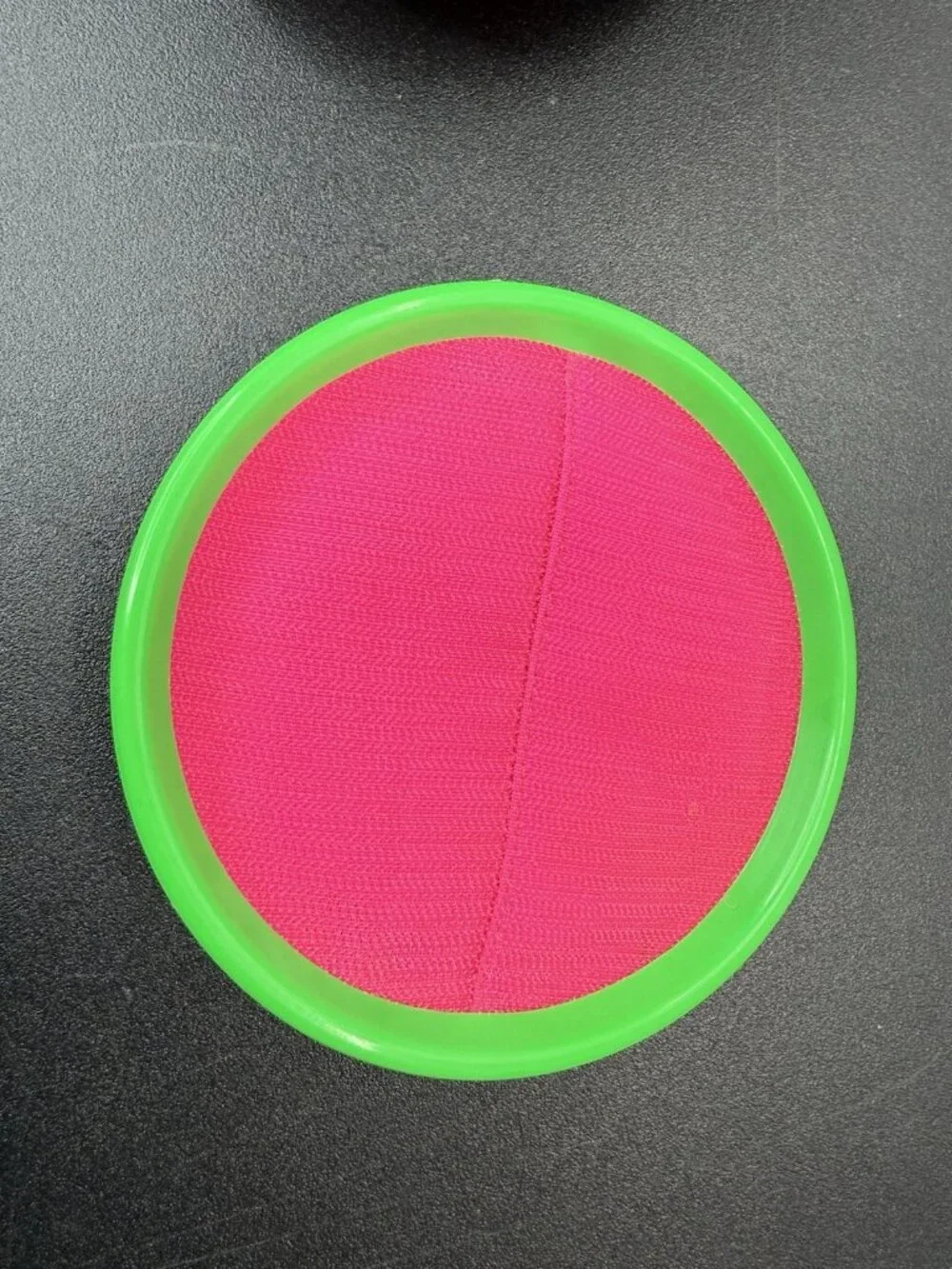 Vintage 90s Toss & Catch Ball Set Neon Pink & Green Retro Flying Saucer Promo Ad